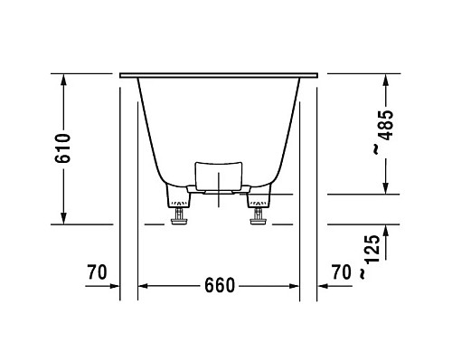 Заказать Акриловая ванна 180х80 см Duravit DuraSquare 700426000000000 в магазине сантехники Santeh-Crystal.ru