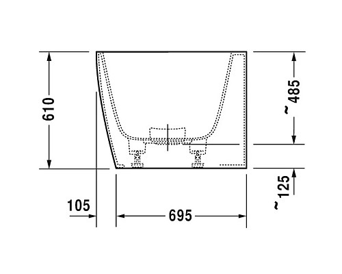 Заказать Акриловая ванна 180х80 см L Duravit DuraSquare 700427000000000 в магазине сантехники Santeh-Crystal.ru