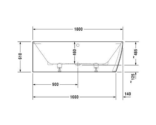 Заказать Акриловая ванна 180х80 см L Duravit DuraSquare 700427000000000 в магазине сантехники Santeh-Crystal.ru