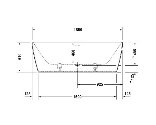 Заказать Акриловая ванна 185х85 см Duravit DuraSquare 700430000000000 в магазине сантехники Santeh-Crystal.ru