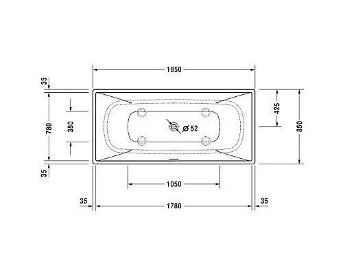 Заказать Акриловая ванна 185х85 см Duravit DuraSquare 700430000000000 в магазине сантехники Santeh-Crystal.ru