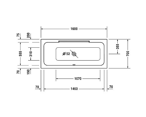 Приобрести Акриловая ванна 160х70 см L Duravit DuraStyle 700292000000000 в магазине сантехники Santeh-Crystal.ru