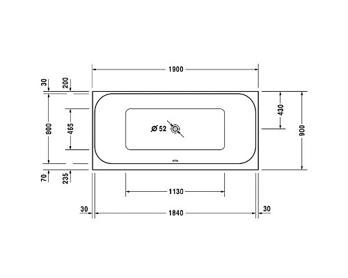 Приобрести Акриловая ванна 190х90 см Duravit Happy D.2 700315000000000 в магазине сантехники Santeh-Crystal.ru