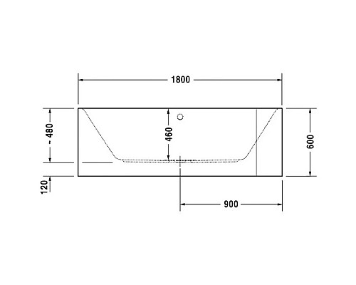 Приобрести Акриловая ванна 180х80 см L Duravit Happy D.2 700316000000000 в магазине сантехники Santeh-Crystal.ru