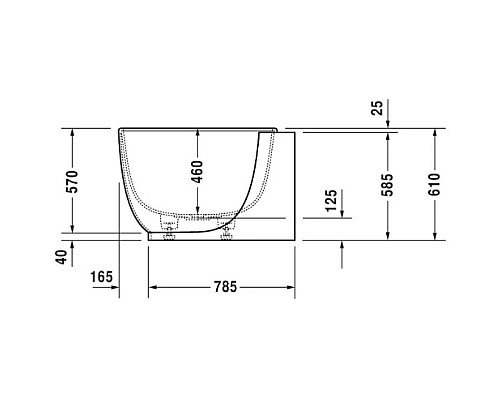 Заказать Акриловая ванна 185х95 см Duravit Luv 700433000000000 в магазине сантехники Santeh-Crystal.ru