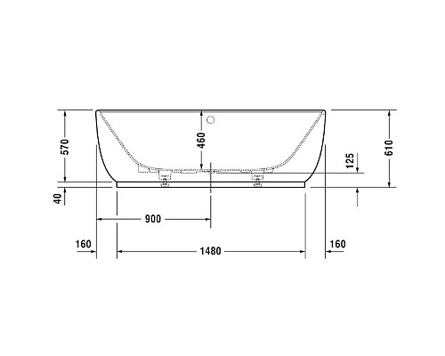 Заказать Акриловая ванна 185х95 см Duravit Luv 700433000000000 в магазине сантехники Santeh-Crystal.ru