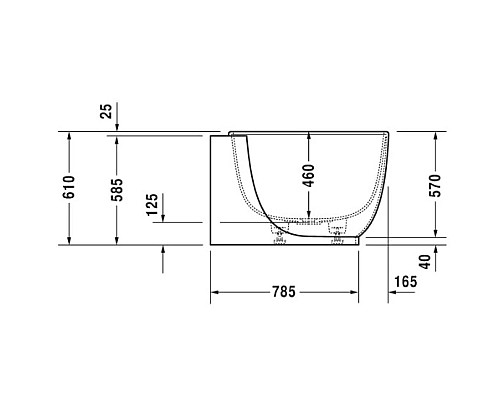 Приобрести Акриловая ванна 185х95 см R Duravit Luv 700432000000000 в магазине сантехники Santeh-Crystal.ru