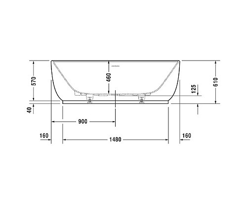 Приобрести Акриловая ванна 180х85 см Duravit Luv 700434000000000 в магазине сантехники Santeh-Crystal.ru