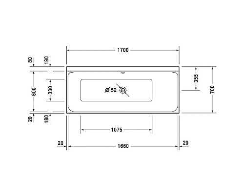 Заказать Акриловая ванна 170х70 см R Duravit P3 Comforts 700374000000000 в магазине сантехники Santeh-Crystal.ru