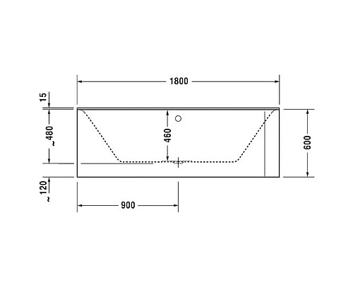 Приобрести Акриловая ванна 180х80 см L Duravit P3 Comforts 700379000000000 в магазине сантехники Santeh-Crystal.ru