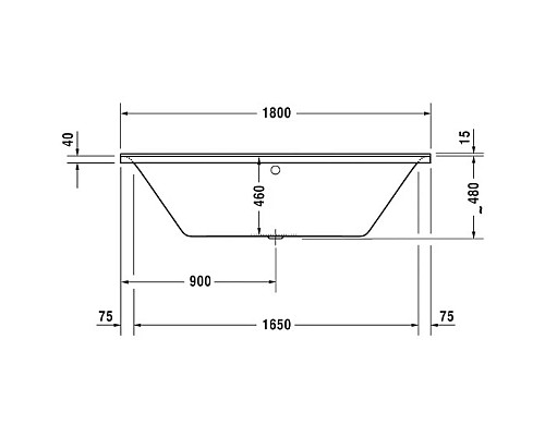 Заказать Акриловая ванна 180х80 см Duravit P3 Comforts 700377000000000 в магазине сантехники Santeh-Crystal.ru