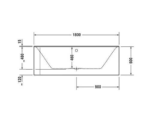 Заказать Акриловая ванна 180х80 см R Duravit P3 Comforts 70038000000000 в магазине сантехники Santeh-Crystal.ru