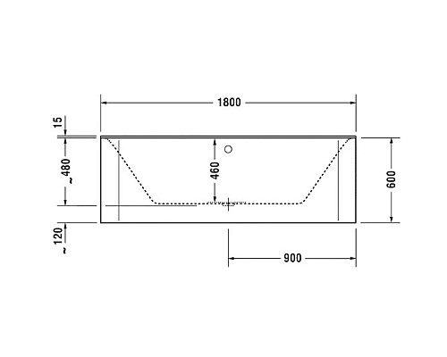 Купить Акриловая ванна 180х80 см Duravit P3 Comforts 700381000000000 в магазине сантехники Santeh-Crystal.ru