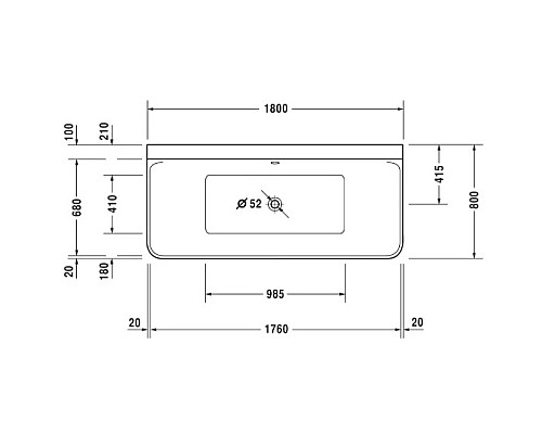 Купить Акриловая ванна 180х80 см Duravit P3 Comforts 700381000000000 в магазине сантехники Santeh-Crystal.ru