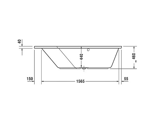 Приобрести Акриловая ванна 177х130 см L Duravit Paiova 5 700390000000000 в магазине сантехники Santeh-Crystal.ru