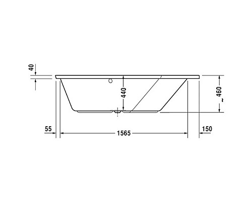 Купить Акриловая ванна 177х130 см R Duravit Paiova 5 700391000000000 в магазине сантехники Santeh-Crystal.ru