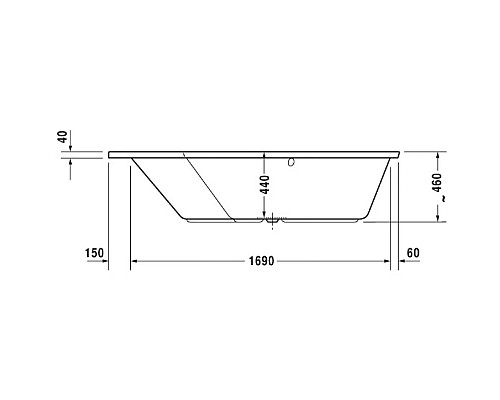 Купить Акриловая ванна 190х140 см L Duravit Paiova 5 700392000000000 в магазине сантехники Santeh-Crystal.ru