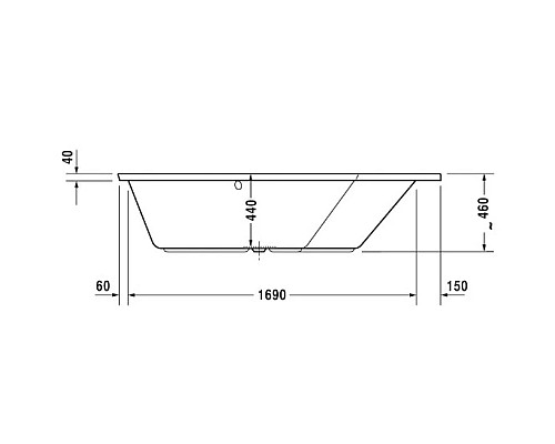 Приобрести Акриловая ванна 190х140 см R Duravit Paiova 5 700393000000000 в магазине сантехники Santeh-Crystal.ru