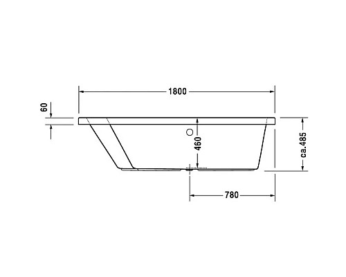 Приобрести Акриловая ванна 180х140 см L Duravit Paiova 700216000000000 в магазине сантехники Santeh-Crystal.ru