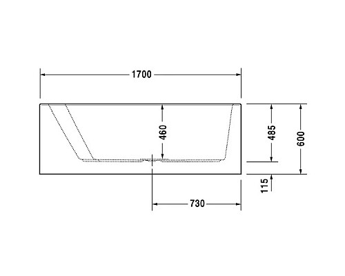 Заказать Акриловая ванна 170х130 см L Duravit Paiova 700266000000000 в магазине сантехники Santeh-Crystal.ru