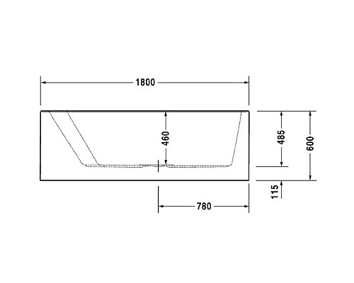 Приобрести Акриловая ванна 180х140 см L Duravit Paiova 700268000000000 в магазине сантехники Santeh-Crystal.ru