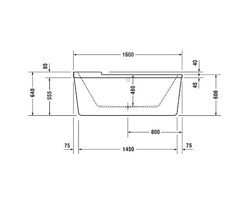 Купить Акриловая ванна 160х80 см Duravit Starck 700409000000000 в магазине сантехники Santeh-Crystal.ru