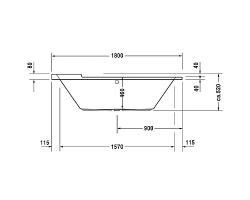 Приобрести Акриловая ванна 180х80 см Duravit Starck 700009000000000 в магазине сантехники Santeh-Crystal.ru