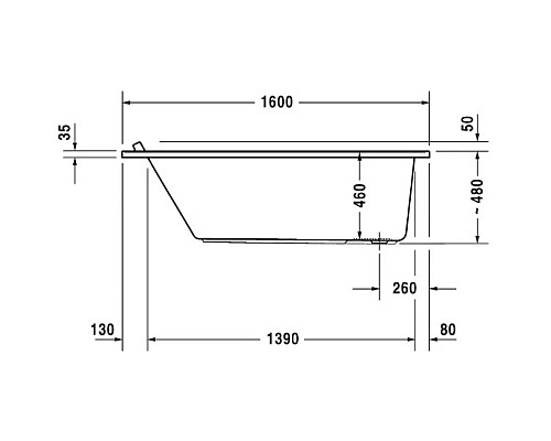 Заказать Акриловая ванна 160х70 см Duravit Starck 700333000000000 в магазине сантехники Santeh-Crystal.ru