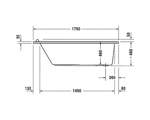 Купить Акриловая ванна 170х80 см Duravit Starck 700336000000000 в магазине сантехники Santeh-Crystal.ru