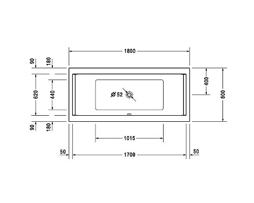 Купить Акриловая ванна 180х80 см Duravit Starck 700338000000000 в магазине сантехники Santeh-Crystal.ru