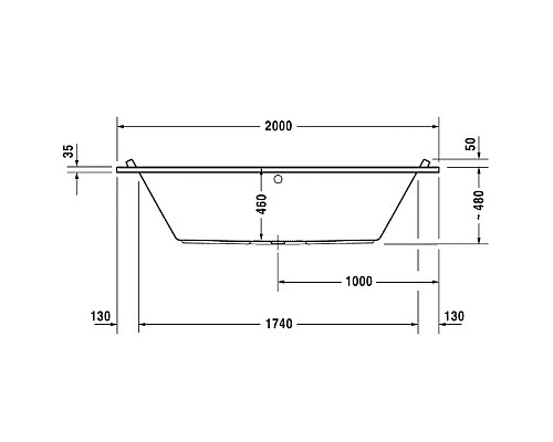 Купить Акриловая ванна 200х100 см Duravit Starck 700341000000000 в магазине сантехники Santeh-Crystal.ru