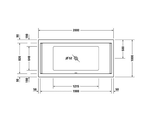 Купить Акриловая ванна 200х100 см Duravit Starck 700341000000000 в магазине сантехники Santeh-Crystal.ru