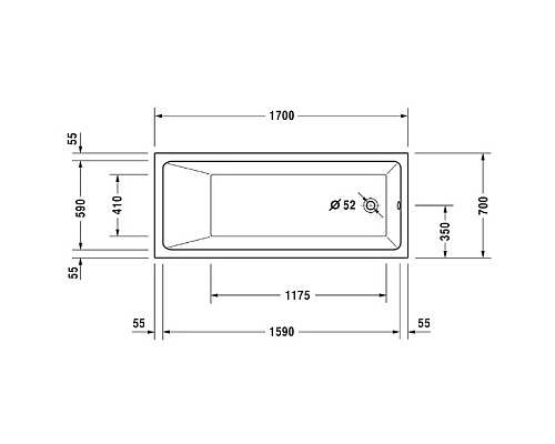 Заказать Акриловая ванна 170х70 см Duravit Vero Air 700411000000000 в магазине сантехники Santeh-Crystal.ru