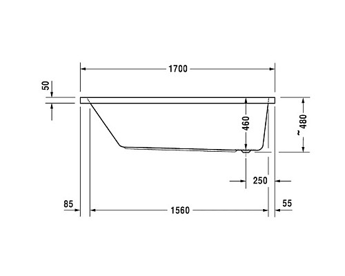 Заказать Акриловая ванна 170х75 см Duravit Vero Air 700412000000000 в магазине сантехники Santeh-Crystal.ru