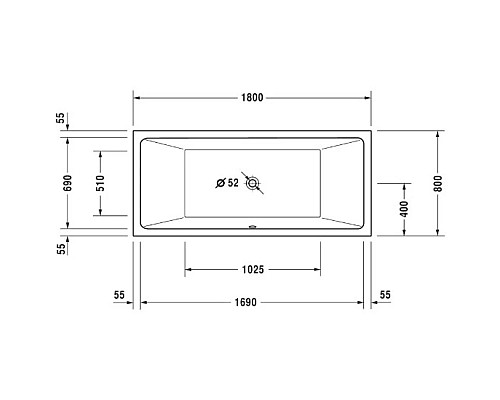 Купить Акриловая ванна 180х80 см Duravit Vero Air 700413000000000 в магазине сантехники Santeh-Crystal.ru