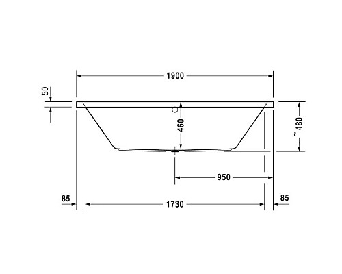 Приобрести Акриловая ванна 190х90 см Duravit Vero Air 700414000000000 в магазине сантехники Santeh-Crystal.ru