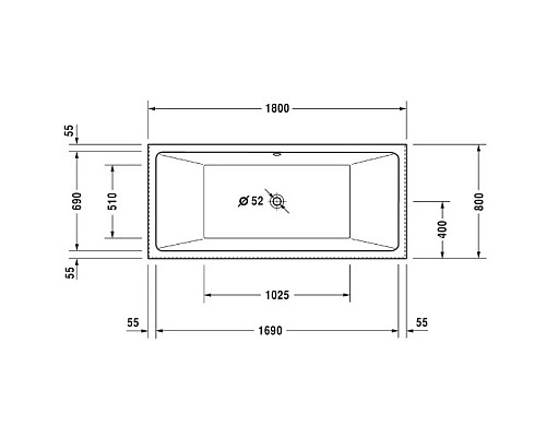 Купить Акриловая ванна 180х80 см Duravit Vero Air 700417000000000 в магазине сантехники Santeh-Crystal.ru