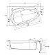 Купить Акриловая ванна 150х95 см L Cersanit Joanna WA-JOANNAx150-L в магазине сантехники Santeh-Crystal.ru