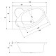 Заказать Акриловая ванна 153х100 см L Cersanit Kaliope WA-KALIOPEx153-L в магазине сантехники Santeh-Crystal.ru