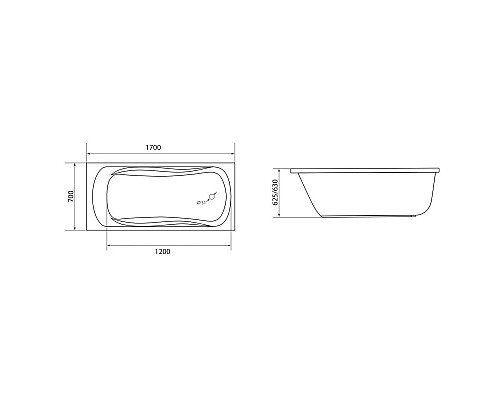 Приобрести Акриловая ванна 170х70 см 1Marka Classic 01кл1770 А в магазине сантехники Santeh-Crystal.ru