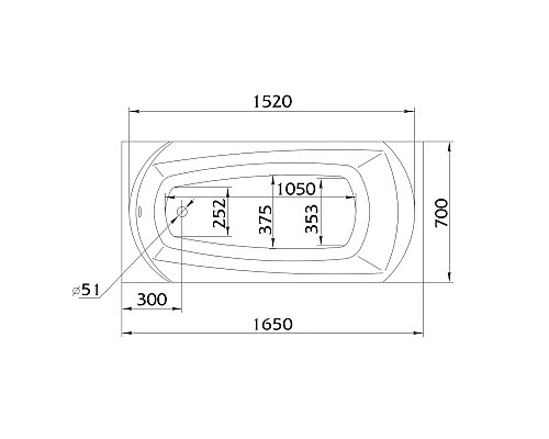 Заказать Акриловая ванна 165х70 см 1Marka Elegance 01эл16570 в магазине сантехники Santeh-Crystal.ru