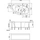 Заказать Акриловая ванна 160х105 см L Marka One Aura 01ау1610л в магазине сантехники Santeh-Crystal.ru