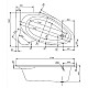 Купить Акриловая ванна 170х100 см R Santek Эдера 1.WH50.1.663 в магазине сантехники Santeh-Crystal.ru