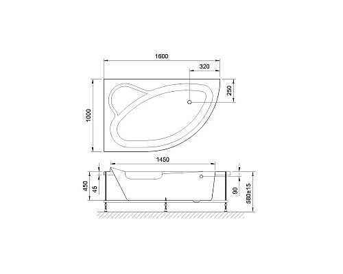 Приобрести Акриловая ванна 160х100 см L Royal Bath Alpine RB819101L в магазине сантехники Santeh-Crystal.ru