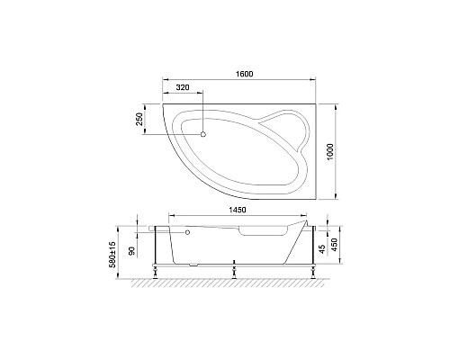 Приобрести Акриловая ванна 160х100 см R Royal Bath Alpine RB819101R в магазине сантехники Santeh-Crystal.ru