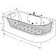 Приобрести Акриловая гидромассажная ванна 170х80 см Grossman GR-17000L в магазине сантехники Santeh-Crystal.ru
