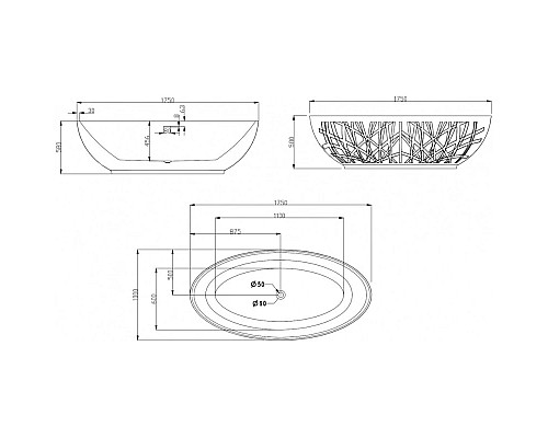 Купить Акриловая ванна 175х100 см Abber AB9283 в магазине сантехники Santeh-Crystal.ru