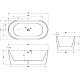 Заказать Акриловая ванна 170х80 см Abber AB9209MB в магазине сантехники Santeh-Crystal.ru