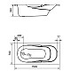 Купить Акриловая ванна 150х70 см Santek Касабланка М 1.WH50.1.530 в магазине сантехники Santeh-Crystal.ru