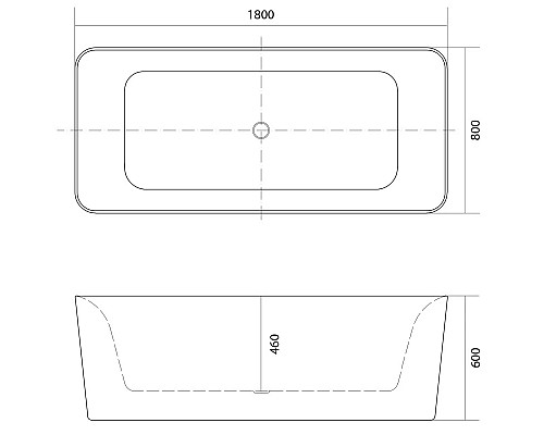 Купить Акриловая ванна 180х80 см Aquate Квадро AQ-K27880 в магазине сантехники Santeh-Crystal.ru